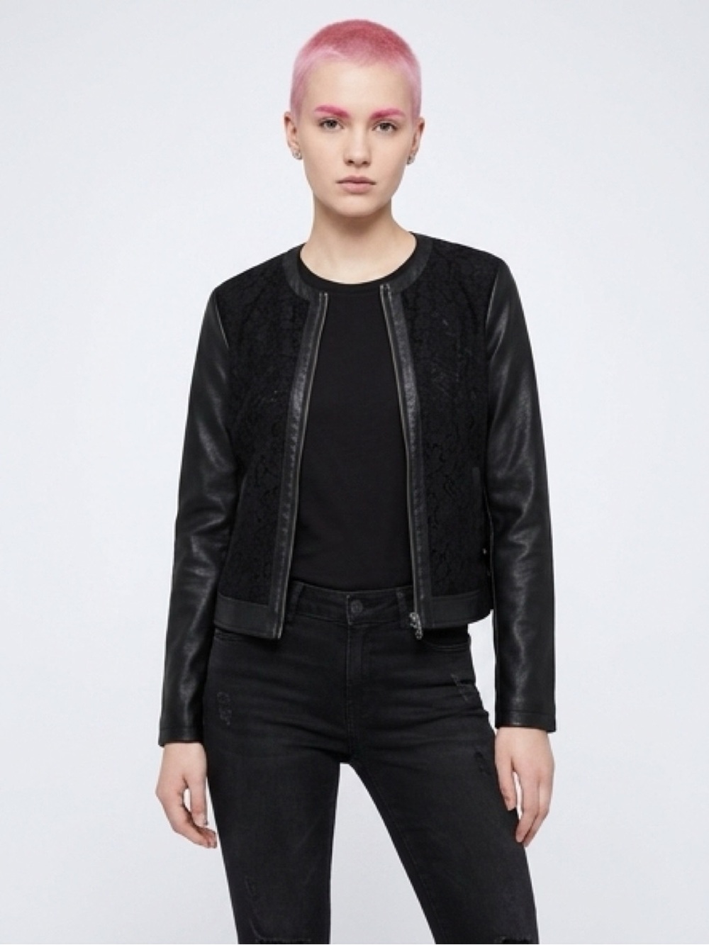 Christopher & Banks Black Faux Leather Jacket - Picture 15 of 15